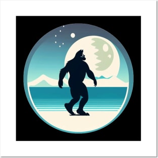 Bigfoot Moon Posters and Art